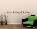 Live Laugh Love Quotes Wall Decal Motivational Vinyl Art Stickers